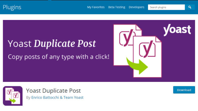 Yoast Duplicate Postのページ