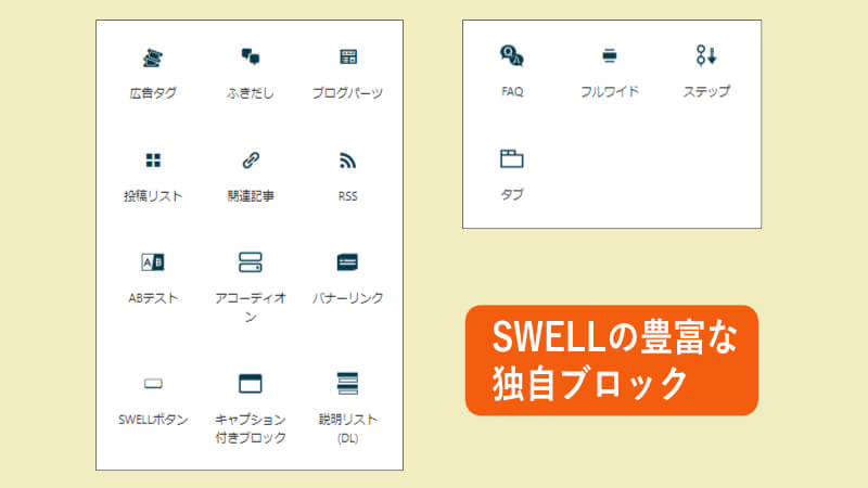 SWELLの独自ブロック紹介